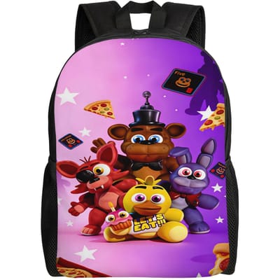 FNAF Horror Game Rugzak Student Unisex Polyester Reistassen Zachte Kawaii Schooltassen Rugzak as picture