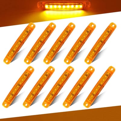 Zijmarkeringslichten - Positielichten - Voertuig Verlichting - 10 Stuks Set - 100mm Lengte - Geel