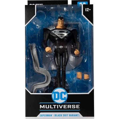 DC MULTIVERSE 7IN - ANIMATED SUPERMAN (BLACK SUIT)