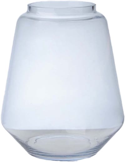 Hakbijl Glass Bloemenvaas Kiffa - transparant - glas - D23 x H27 - decoratie - vazen