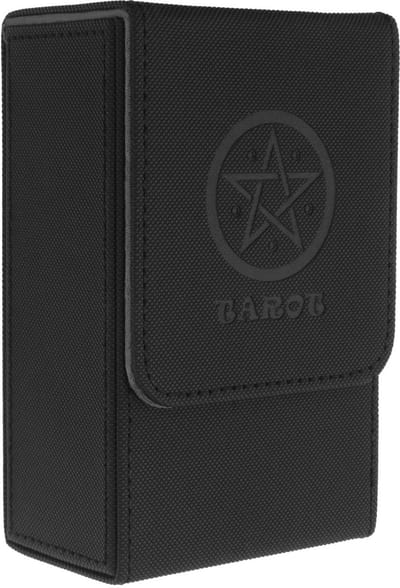 Dailygoody - Tarot Card Case - Kaarten Opbergdoos - Compact en Draagbaar - Zwart - Magnetische Sluiting - Ideaal voor Tarot en Spelkaarten - Effen Kleur