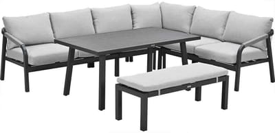 Garden Impressions Tarera lounge dining set 6-delig - donker grijs