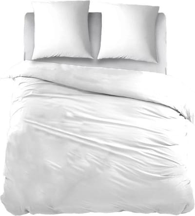 Snoozing Two Tone - Flanel - Dekbedovertrek - Eenpersoons - 140x200/220 cm + 1 kussensloop 60x70 cm - Wit/Wit