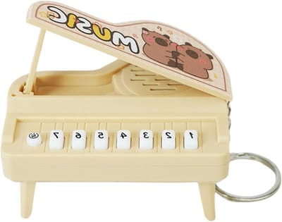 Draagbare Piano Sleutelhanger - Muziek Ornament - Tas Decoratie - Speelbaar Mini Toetsenbord - 8 x 8 x 5 cm