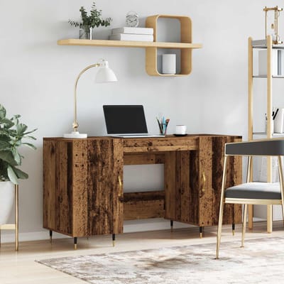 vidaXL - Bureau - Oud - hout - Bewerkt - hout - 140 - x - 50 - x - 75 - cm