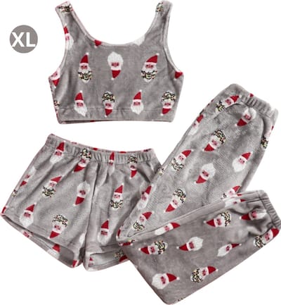 Livano Kerstpyjama Dames Set - Christmas - Kerst Pyjama - Vrouwen - Volwassenen - Lange & Korte Broek - Shirt - Maat XL