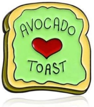 Pin Broche - enamel pin - kledingspeld - Avocado toast