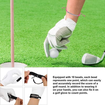 Dailygoods- Scoreteller Roestvrij Staal - Verstelbare Armband - Golf Slagenteller - Polsband Accessoire - Cadeau voor Dames/Heren - Omtrek 17-30 cm - Golfarmband
