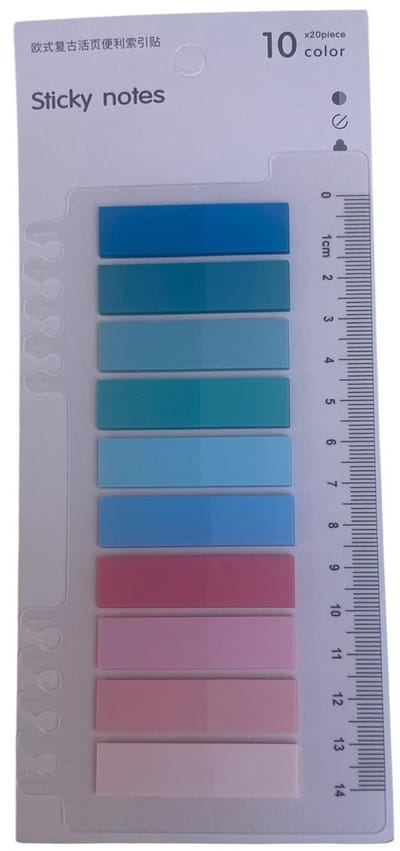 Index Tabs 200 tabs/stickers – 10 kleuren sticky notes – Markeertabs en memoblaadjes – Leuk kerstcadeau, sinterklaascadeau of schoencadeau voor hem en haar – Cadeaus onder €10 – Perfect voor bullet journal en boek annotatie
