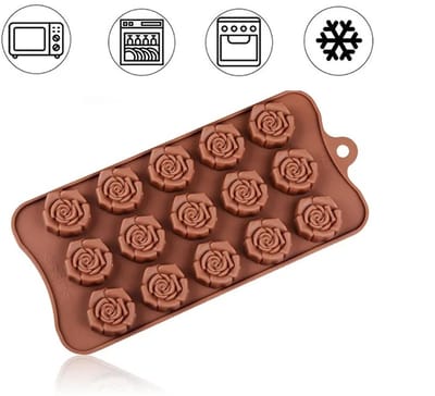 WiseGoods Premium Siliconen Chocoladevorm Roosjes - Mal Voor Fondant / Bonbon / Ijsblokjes - Ijsblokjesvorm - Bakvorm - Bakken