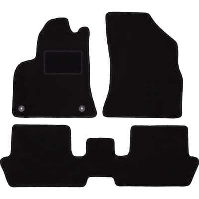 Zwarte veloursmatten voor: Peugeot 3008 I minivan (2009-2016)