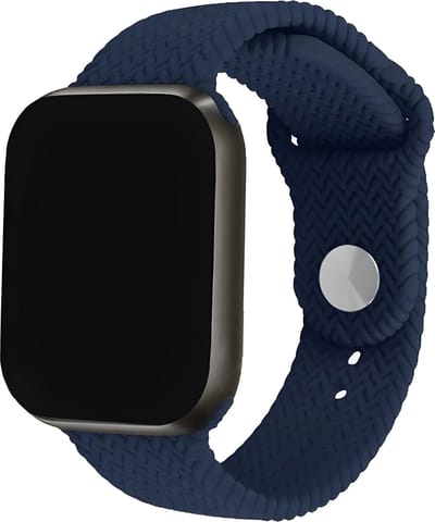 Innerlight® Woven+ - Donker Blauw Geweven - 38/40/41mm - Siliconen bandje geschikt voor Apple Watch - Geschikt als Apple Watch bandje voor Series 1/2/3/4/5/6/7/8/9/10 42mm/11 42mm/SE