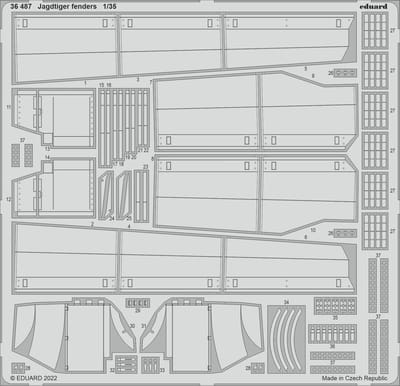 Eduard Modelbouwdecoratie - 36487 Fenders Jagdtiger - Hobby Boss Photo-etch