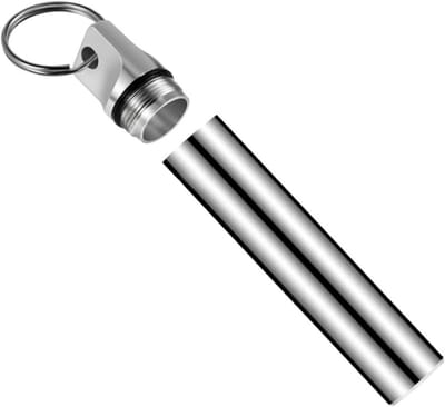 Tandenstoker Houder - Reis Etui - Hygiënisch Opbergen - Platte Kop Ontwerp - 11 x 3 x 3 cm - Zilver