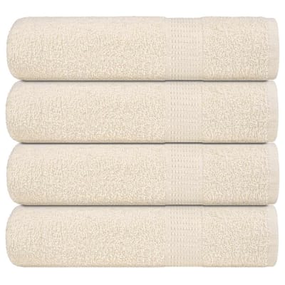 vidaXL - Handdoeken - FROGN - 4 - st - 50x100 - cm - 360 - g/m² - crème