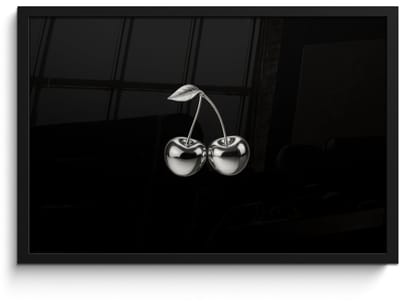 Poster in lijst - Fotolijst 60x40 cm - Posters - Kers - Luxueus - Metallic - Posterlijst zwart - Decoratie - Wanddecoratie woonkamer - Muurdecoratie slaapkamer