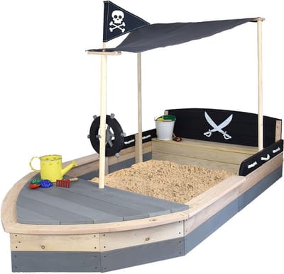 Piraten Sandbak Boot XXL van Hout - Speelzandbak voor Kinderen