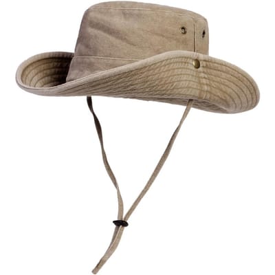NOUVEAU Chapeau seau uni en coton quatre saisons Chapeau de pêcheur Casquette de soleil d'extérieur pour voyage pour hommes et femmes (Beige,56-60cm wear) beige