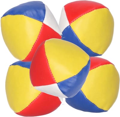 Jongleerbal - 5x - gekleurd - D6,5 cm - sport en spel ballen