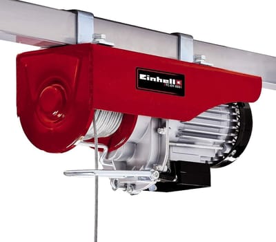 Elektrische Kabeltakel - Hijsmachine Takel - Zware Lasten Tillen - Overbelastingsbeveiliging - 300-600 kg Capaciteit - rood