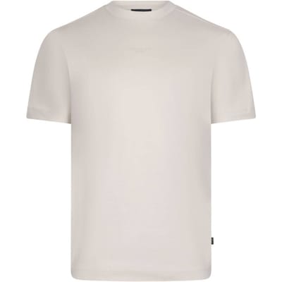 Cavallaro Napoli T-Shirt Luvati Mercerized Cotton Fine Tone-on-Tone Chest Logo Kitt / male