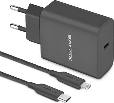 USB C Adapter met Oplader Kabel geschikt voor Apple Lightning, iPhone, iPad en AirPods - 25W Snellader