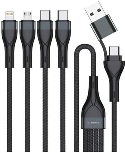 4Smarts Kabel Usb-C Usb-A 4In1 1,2M Voor Telefoons Tablets Snel Opladen