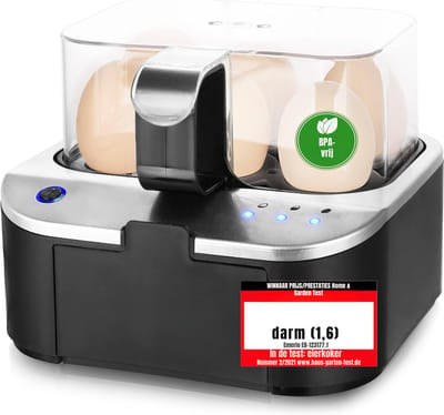 RVV® Eierkoker electrisch - Eierkoker - Eierkoker met timer - Zwart - ‎19cm x 18cm x 15cm