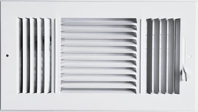 Luchttoevoer Register - Ventilatiedeksel Rooster - Plafond Wandmontage - Gestempeld Gezicht Staal - 12x6 Inch Kanaal