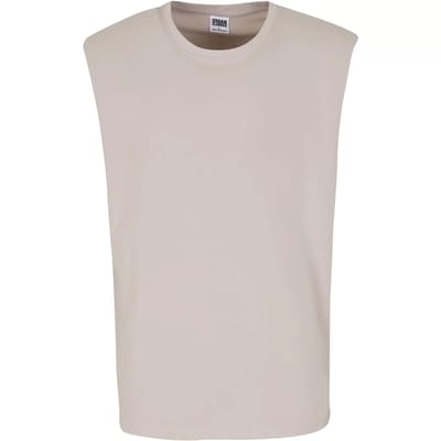 Urban Classics - Open Edge Mouwloos shirt - 4XL - Grijs