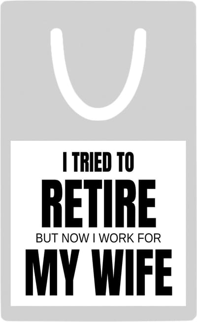Hacebo® - I tried to retire metalen boekenlegger- Pensioen - werken voor vrouw - werk - afscheidscadeau - verjaardagscadeau - kado Bladwijzer boekenleggers - 7.6 cm x 5cm