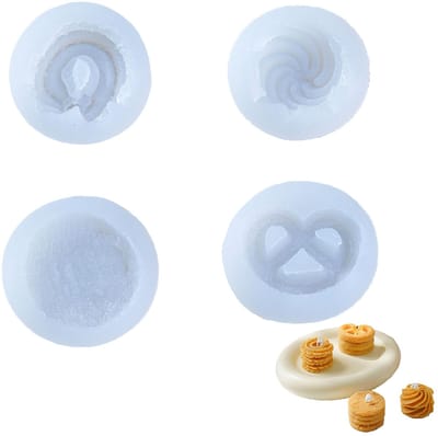 Dailygoods- Taartvormen 4 Stuks - Siliconen Bakvormen - Koekjesvormen - DIY Kaarsvormen - Mousse Vormen - Hoogwaardige Kwaliteit - Bakvorm