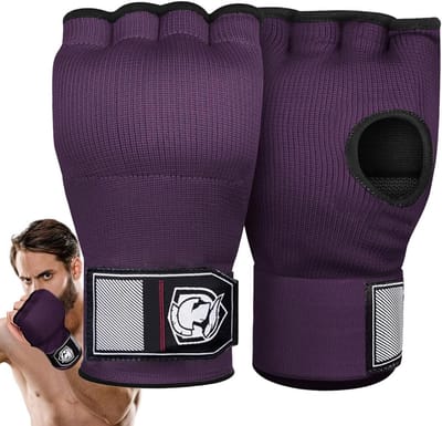 Gel Bokswanten - Hand Wraps - Vechtsport Training - Schokabsorberende Gel - 36 Inch Polsband - Paars