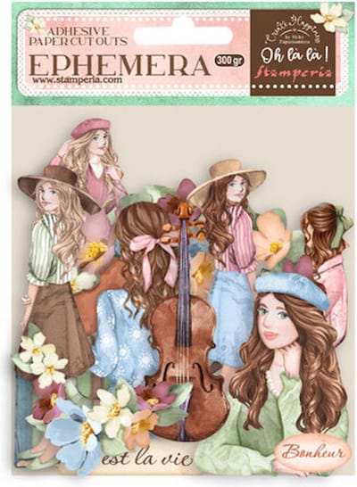 Stamperia - Create Happiness Oh lá lá Girls and Flowers Ephemera (DFLCT18)