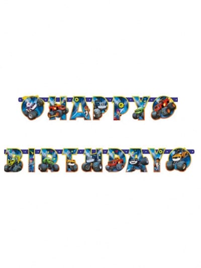 Blaze en de Monsterwielen Letterslinger 1,8 meter
