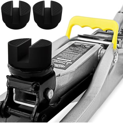 Deuba® 3x Rubberen Pad Blok met Stalen Versteviging Ø 49mm voor Autokrik Hefbrug