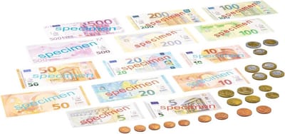Speelgeld Set Educatief: 44 Delen Euro Munten en Bankbiljetten voor Kinderen