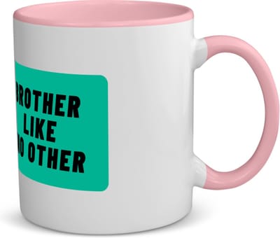 Akyol - brother like no other koffiemok - theemok - roze - Broer - geweldige broer - niemand anders - verjaardag - cadeau - kado - bedankje - geschenk - 350 ML inhoud