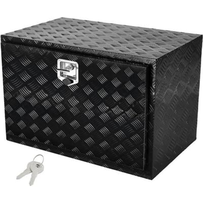 VEVOR Truckbox gereedschapskist, onderbouw aanhangwagenkist, gereedschapskist 1219 x 610 x 610 mm pick-up opbergkist, aluminiumlegering, 50 kg laadvermogen gereedschapskist, afsluitbare opbergkist