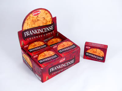 HEM Wierook Kegels / Cones - Frankincense - Voordeelbox (12 Pakjes / 120 Kegels)