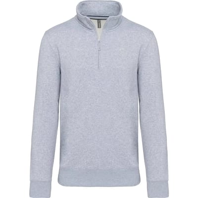 Kariban Sweater met ritshals K487 - Oxford Grey - L