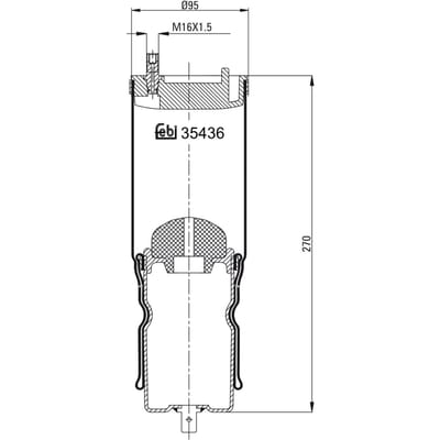 Veerbalg, cabine-ophanging FEBI BILSTEIN 35436