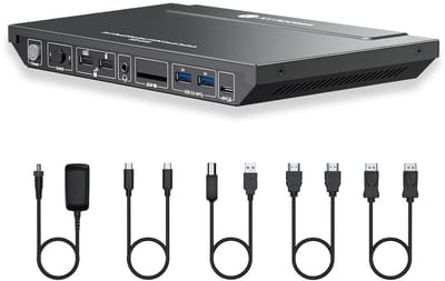 Dockingstation met KVM-switch voor Laptop en Desktop | 4K@60Hz Dual Monitor & 100W Opladen