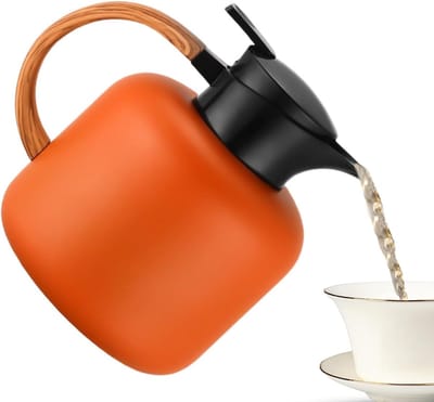 Thermo Koffiekaraf - Geïsoleerde Waterkan - Dranken Warm Houden - Roestvrij Staal - 2 Liter - Oranje