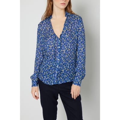 American Vintage Aboodi Shirt Francine Size: S | Blouses Outlet | Dames | Blauw