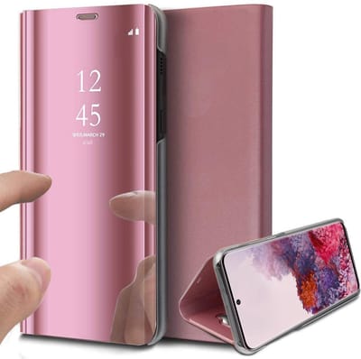 Hoesje geschikt voor Samsung Galaxy S20 - Book Case Spiegel Roségoud