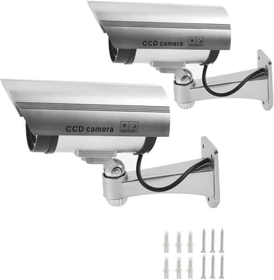 2 Stuks Dummy Camera's voor Buiten met Knipperende LED
