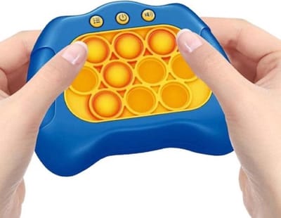 Igoods Pop It Spel - Anti-stress Pop-it Spel - Fidget Spel - Gameconsole - Concentratie en Motoriek - Blauw/Bruin