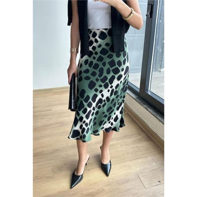 Leopard Midi Rok