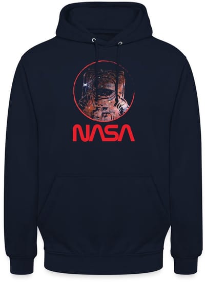NASA Logo En Astronaut In Galaxie Ontwerp Hoodie Unisex